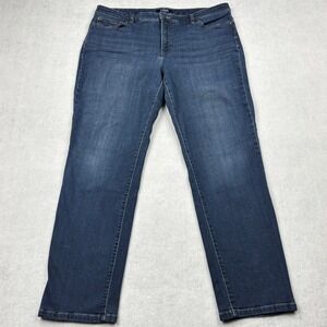 Chaps Daniella Curvy‎ Straight Leg Jeans Blue Denim Stretch Womens Size 20W